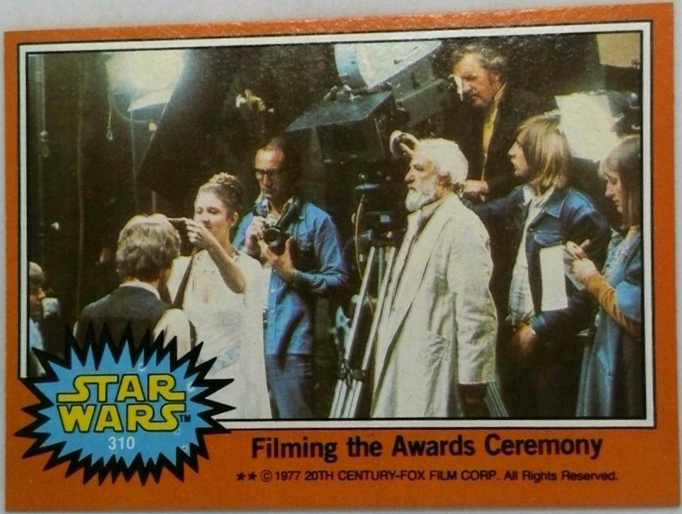 1977 Topps Filming the Awards Ceremony #310 card
