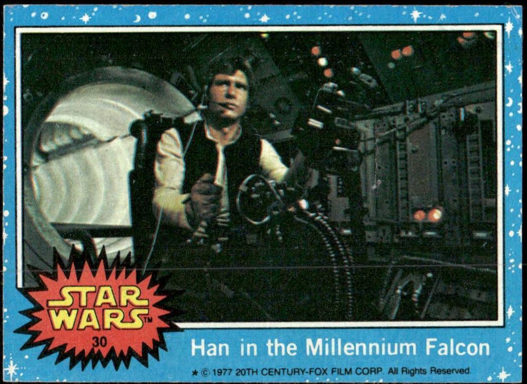 1977 Topps Han in the Millennium Falcon #30 card