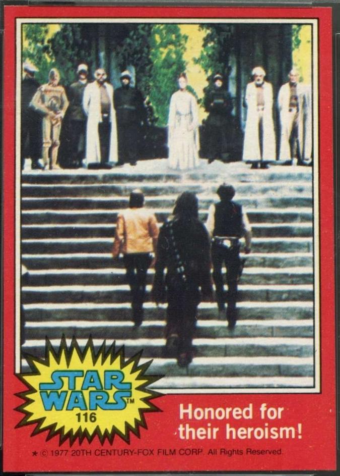 1977 Topps Honored for their heroism #116 card