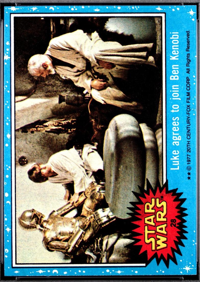 1977 Topps Luke agrees to join Ben Kenobi #28 card