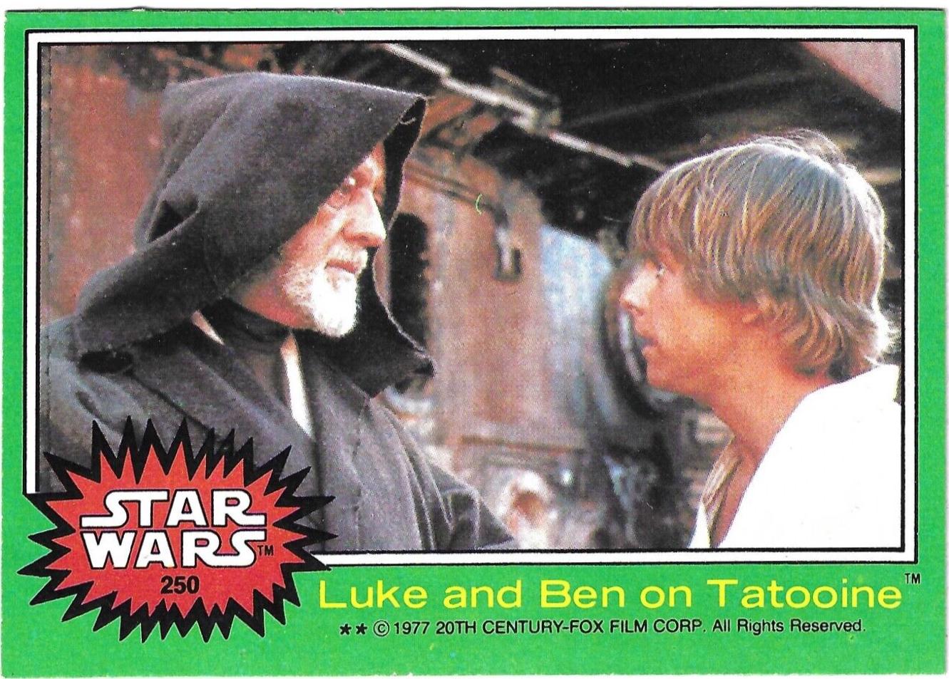 1977 Topps Luke and Ben on Tatooine #250 card