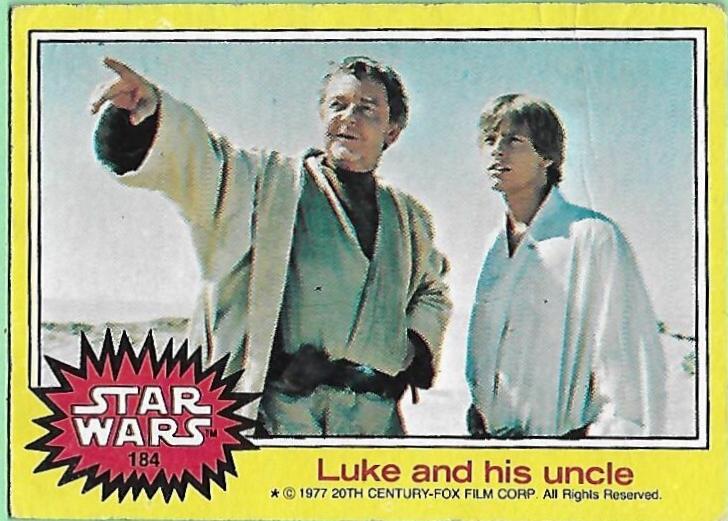 1977 Topps Luke and his uncle #184 card