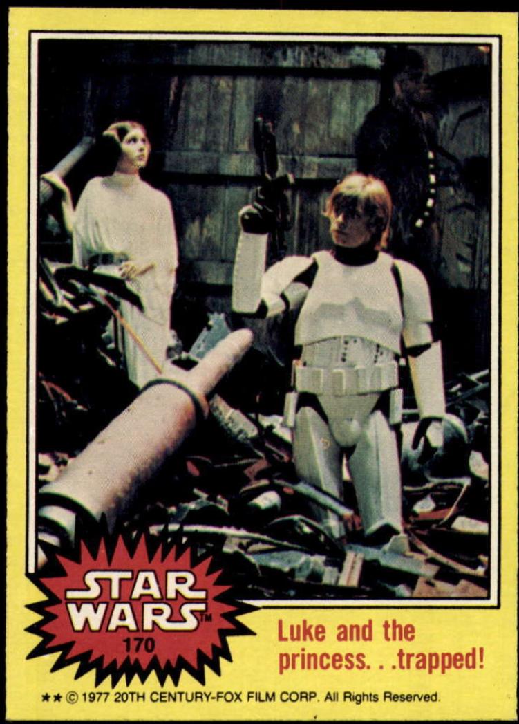 1977 Topps Luke and the princess...trapped! #170 card