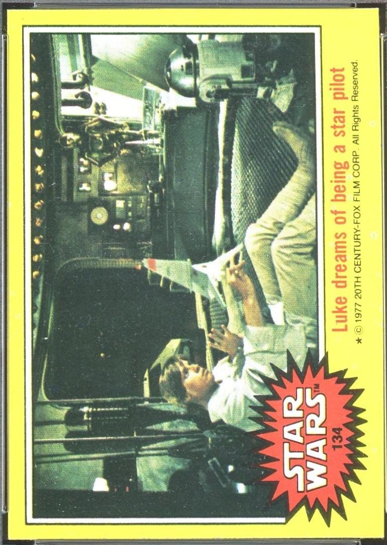 1977 Topps Luke dreams of being a star pilot #134 card