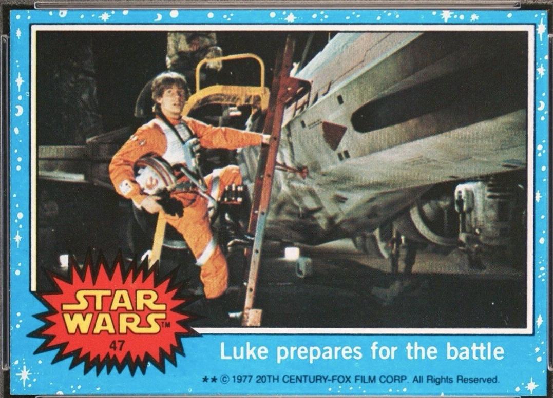 1977 Topps Luke prepares for the battle #47 card