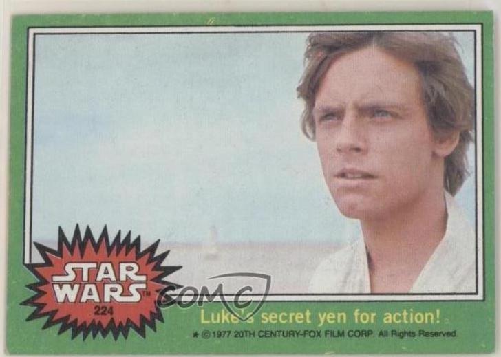 1977 Topps Luke's secret yen for action! #224 card
