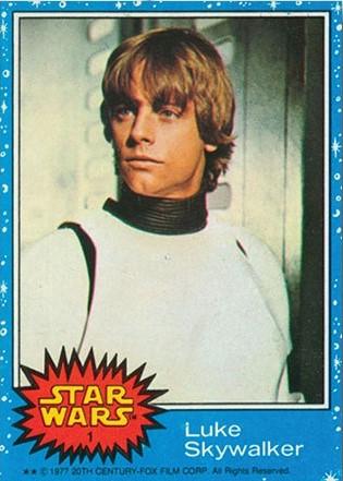 1977 Topps Luke Skywalker #1 card