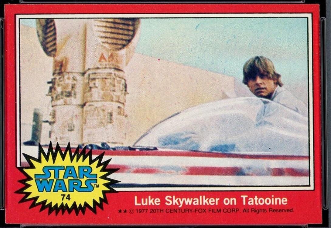 1977 Topps Luke Skywalker on Tatooine #74 card