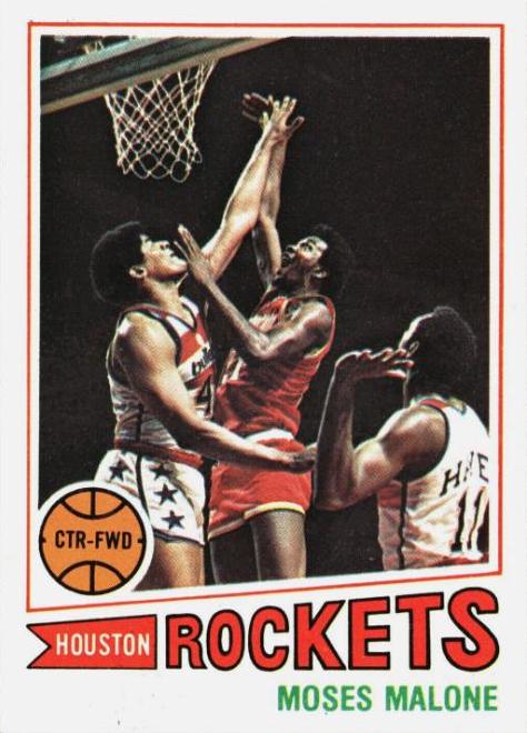1977 Topps Moses Malone #124 card