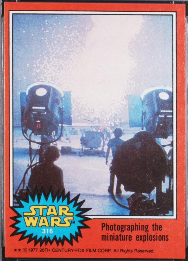 1977 Topps Photographing the miniature explosions #316 card