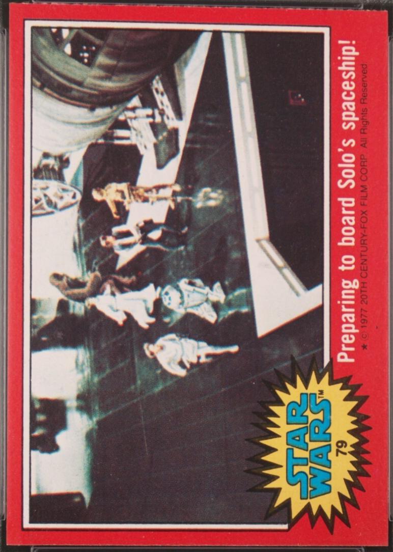 1977 Topps Preparing to board Solo's spaceship! #79 card