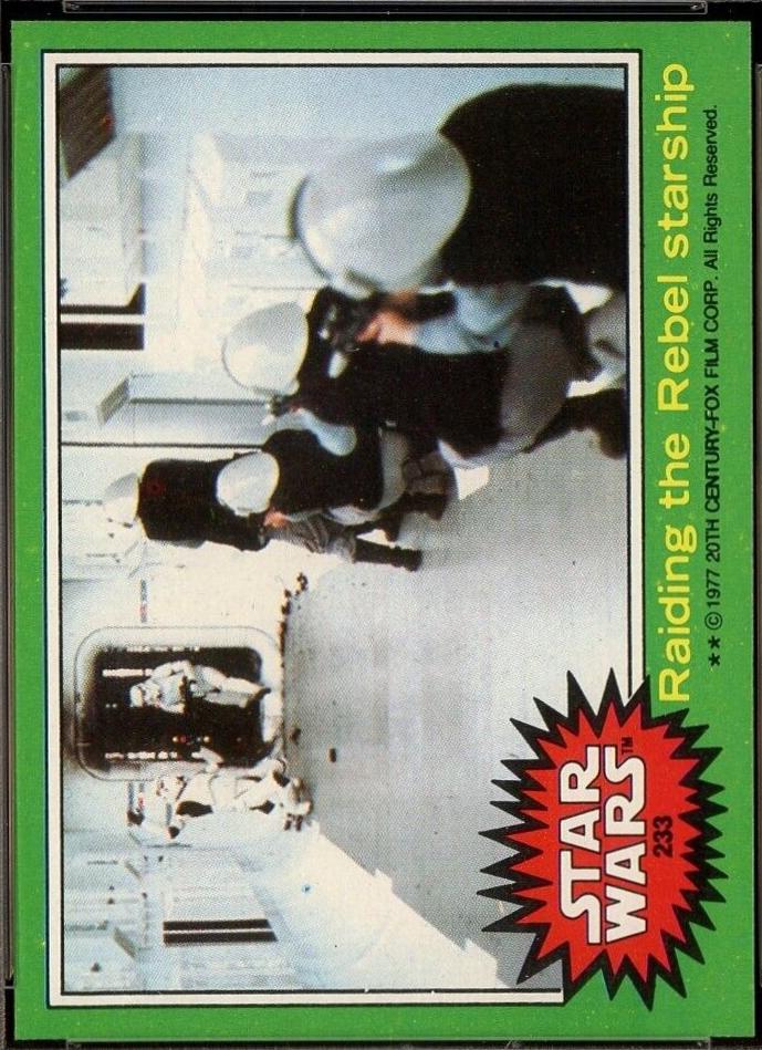 1977 Topps Raiding the Rebel starship #233 card