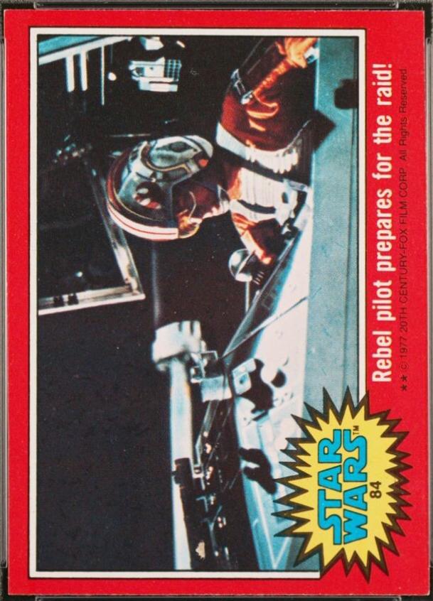1977 Topps Rebel pilot prepares for the raid! #84 card