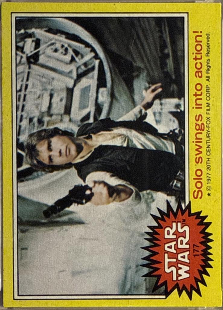 1977 Topps Solo swings into action! #177 card