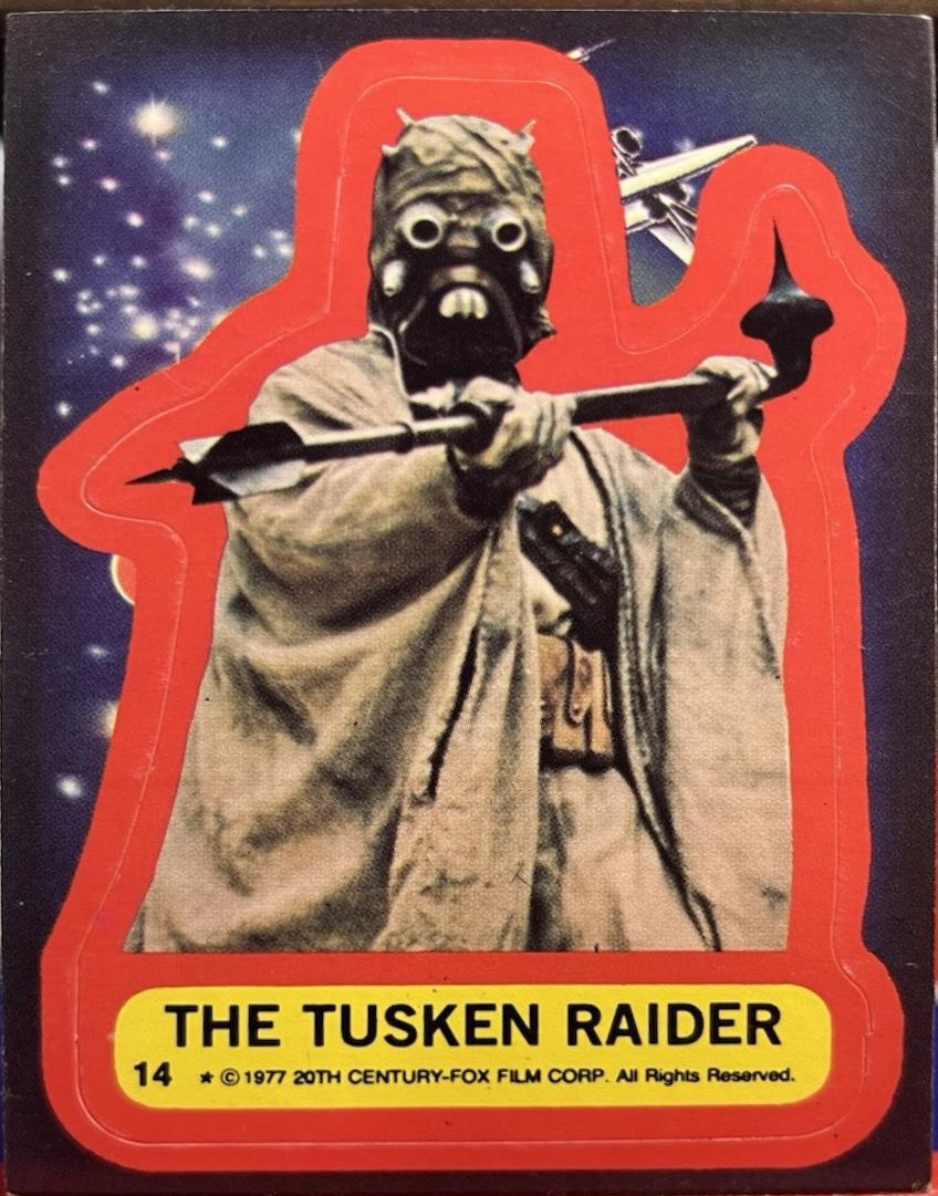 1977 Topps Stickers The Tusken Raider #14 card