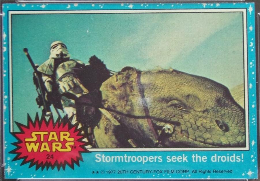 1977 Topps Stormtroopers seek the droids! #24 card