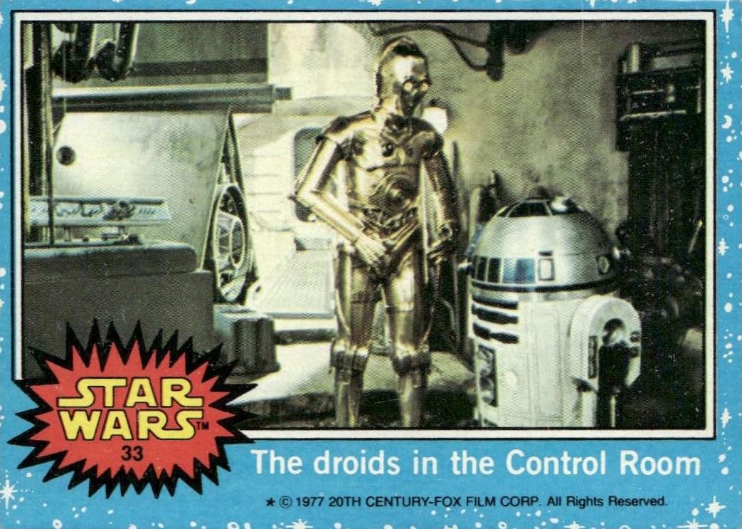 1977 Topps The droids in the Control Room #33 card