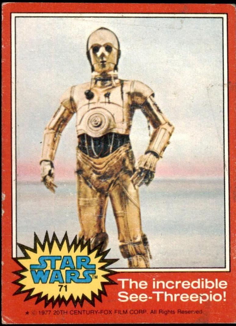 1977 Topps The incredible See-Threepio! #71 card