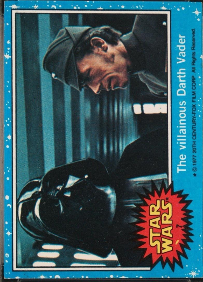 1977 Topps The villainous Darth Vader #7 card