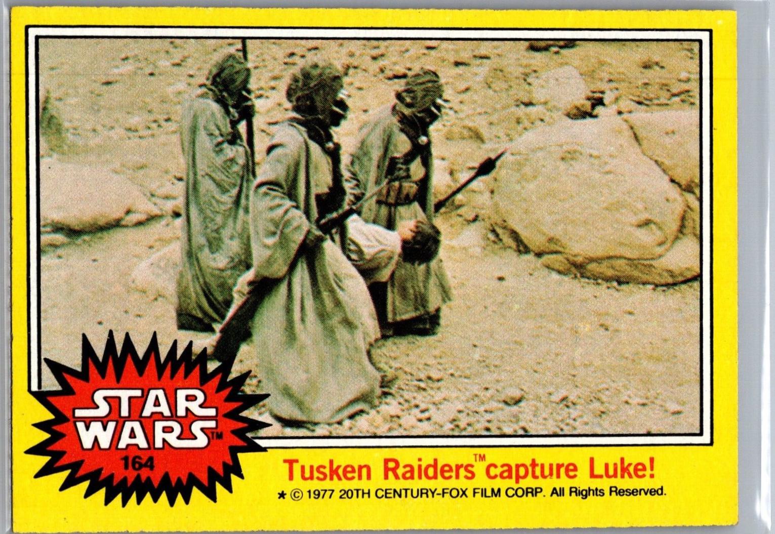1977 Topps Tusken Raiders capture Luke! #164 card