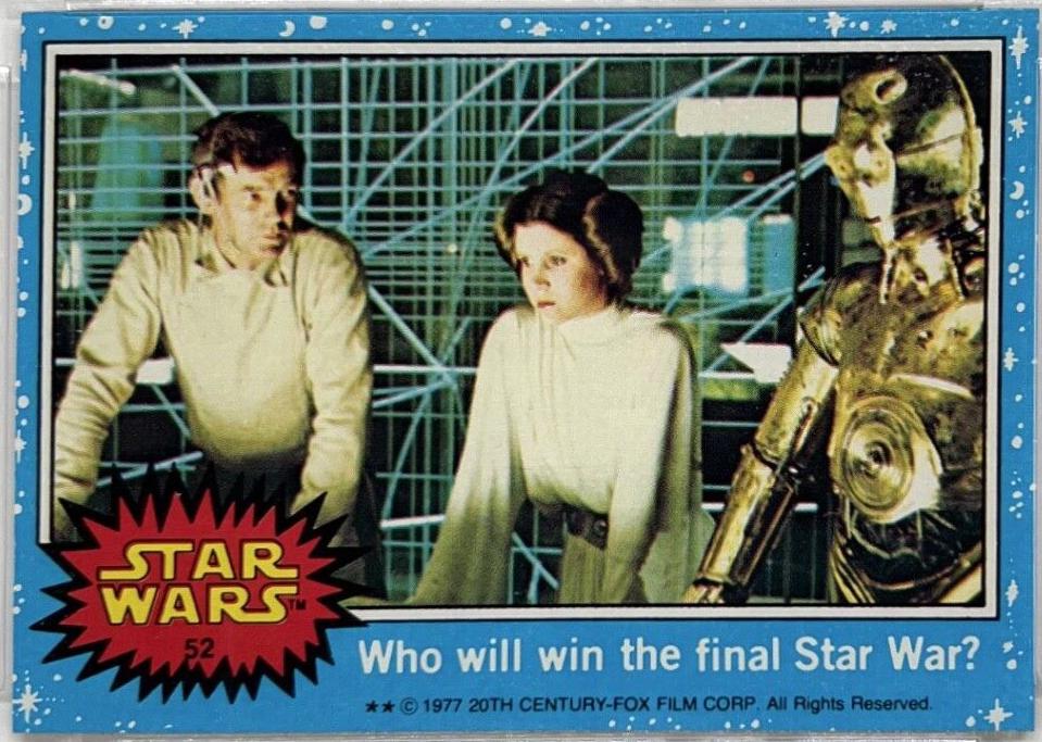 1977 Topps Who will win the final Star War? #52 card