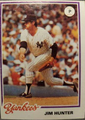 1978 Burger King Yankees Catfish Hunter #7 card