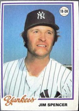 1978 Burger King Yankees Jim Spencer #16 card
