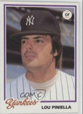 1978 Burger King Yankees Lou Piniella #18 card