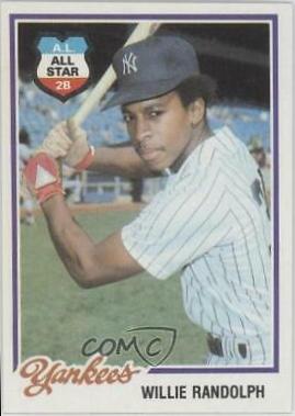 1978 Burger King Yankees Willie Randolph #13 card