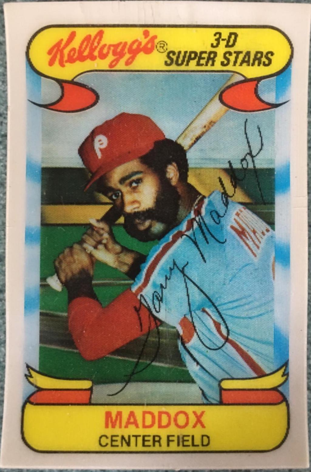 1978 Kellogg's Garry Maddox #28 card
