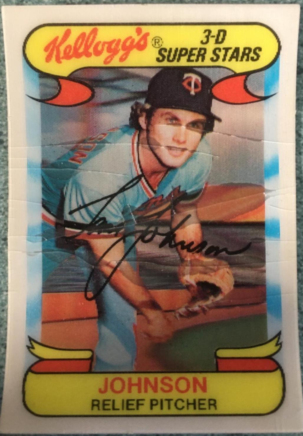 1978 Kellogg's Tom Johnson #9 card