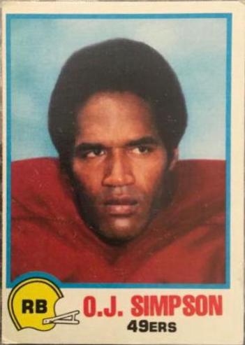 1978 Topps Holsum O.J. Simpson #29 card