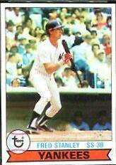 1979 Burger King Yankees Fred Stanley #16 card
