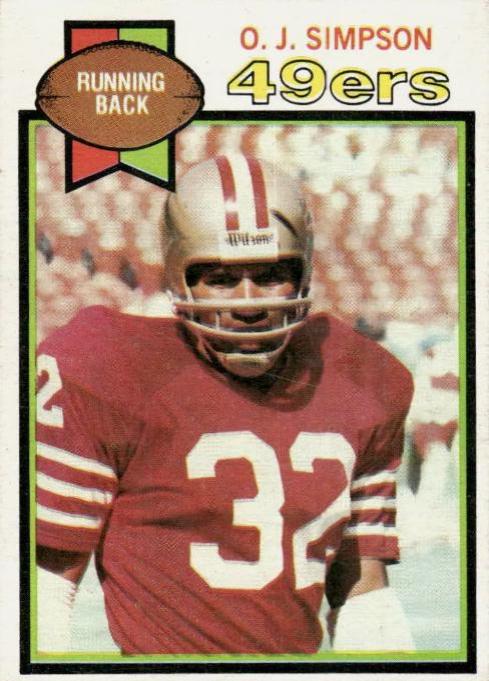 1979 Topps O.J. Simpson [Cream Colored Back] #170 card