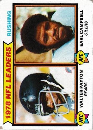 1979 Topps Rushing Leaders: Walter Payton / Earl Campbell #3 card