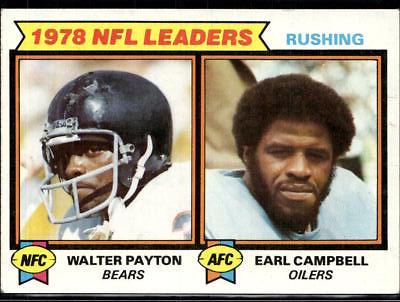 1979 Topps Walter Payton, Earl Campbell [Rushing Leaders] #3 card