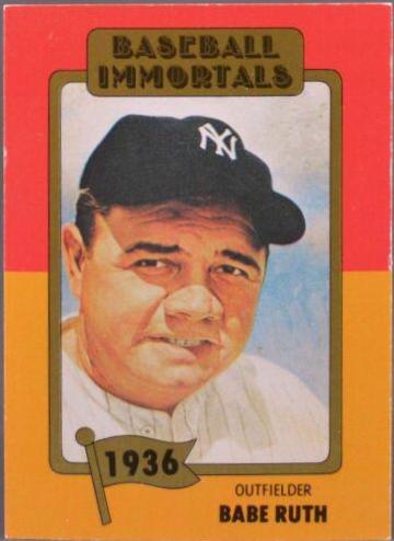 1980 Baseball Immortals Babe Ruth #1 card