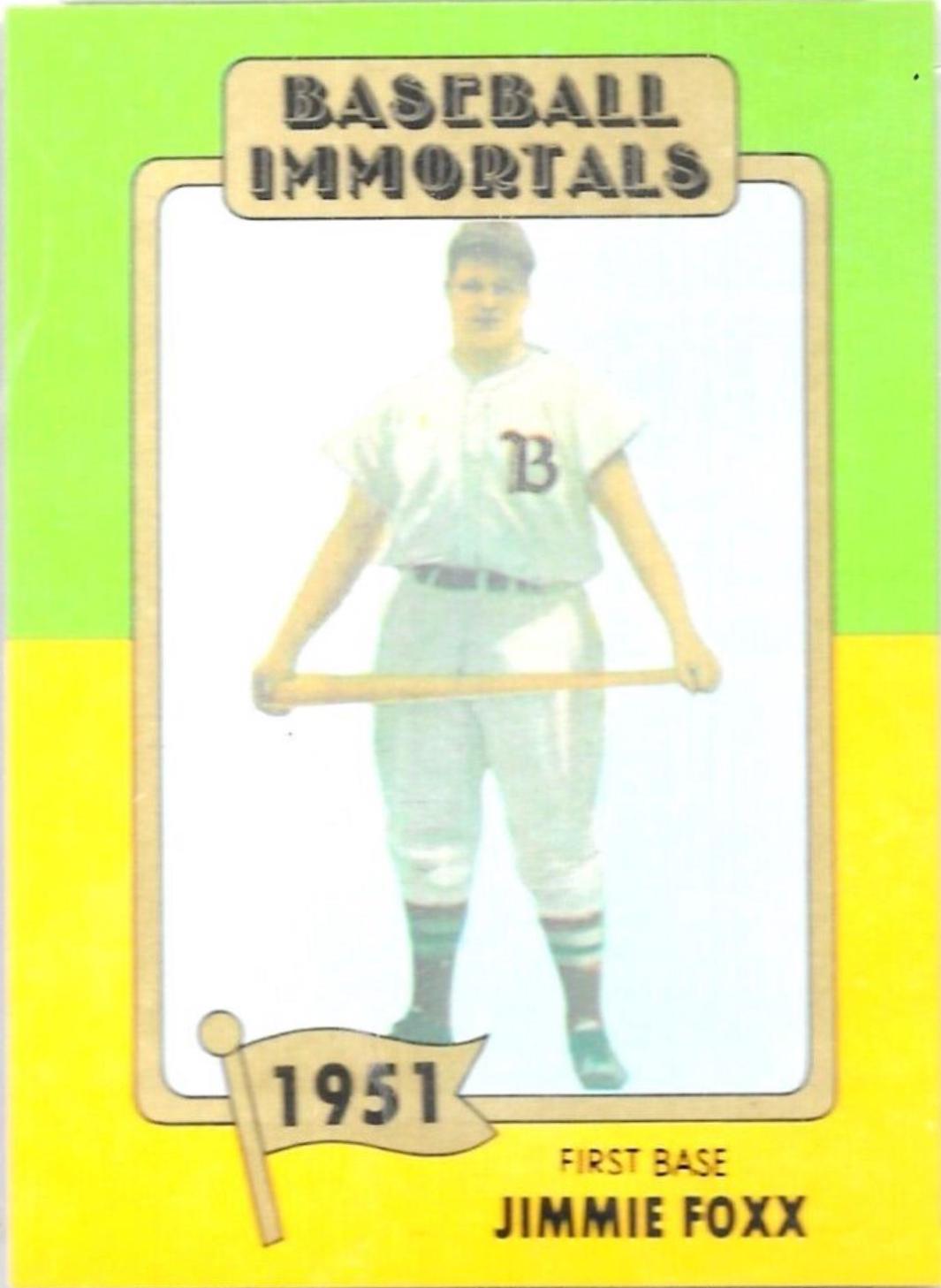 1980 Baseball Immortals Jimmie Foxx #59 card
