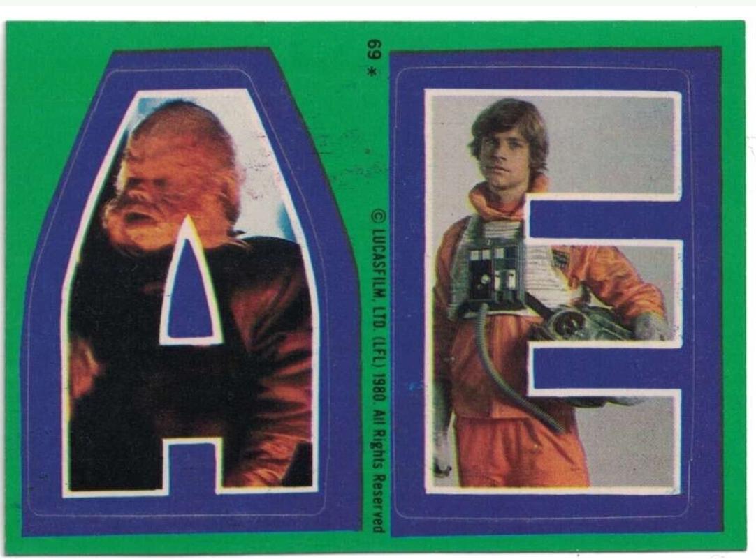 1980 : Empire Strikes Back Sticker A E #69 card