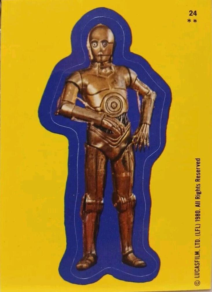 1980 : Empire Strikes Back Sticker C-3PO #24 card