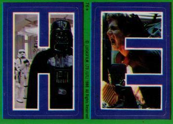 1980 : Empire Strikes Back Sticker H E #76 card