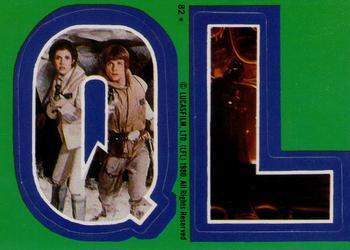1980 : Empire Strikes Back Sticker Q L #82 card