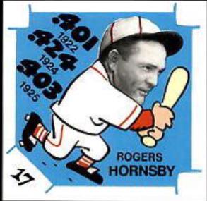 1980 Laughlin 300/400/500 Rogers Hornsby #17 card