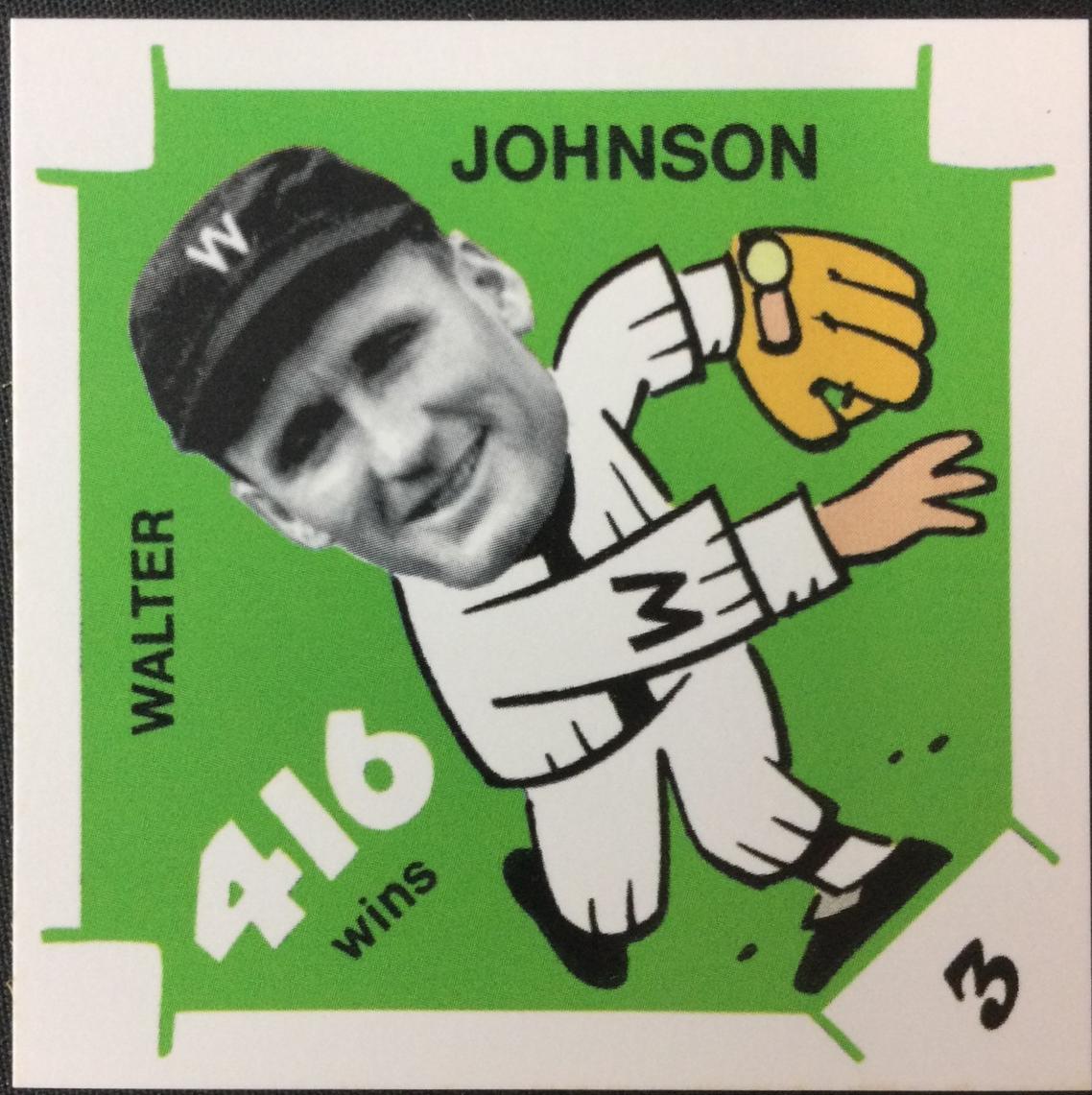 1980 Laughlin 300/400/500 Walter Johnson #3 card