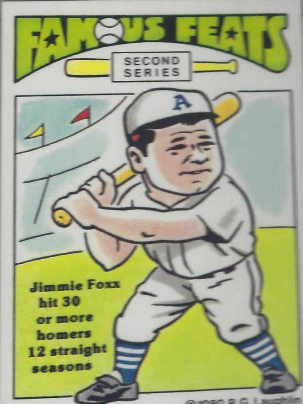 1980 Laughlin Famous Feats Jimmie Foxx #23 card