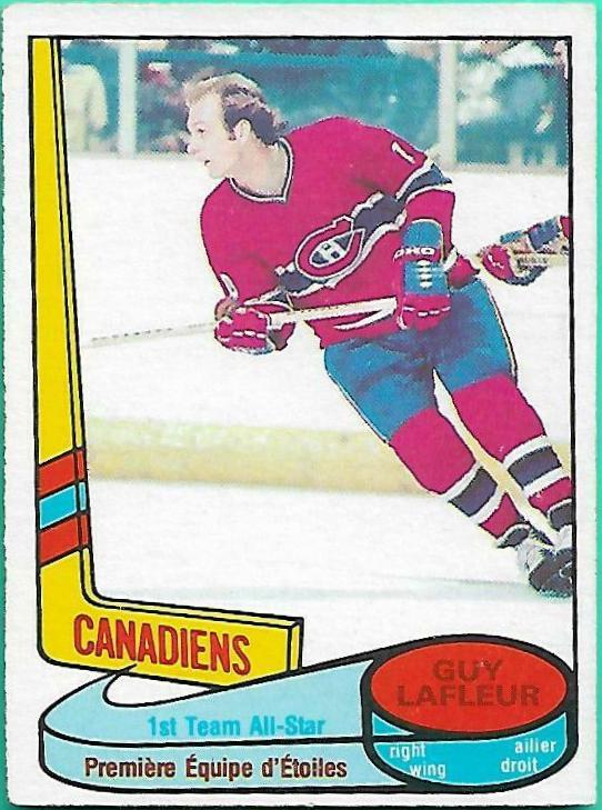 1980 O-Pee-Chee Guy Lafleur [All Star] #82 card