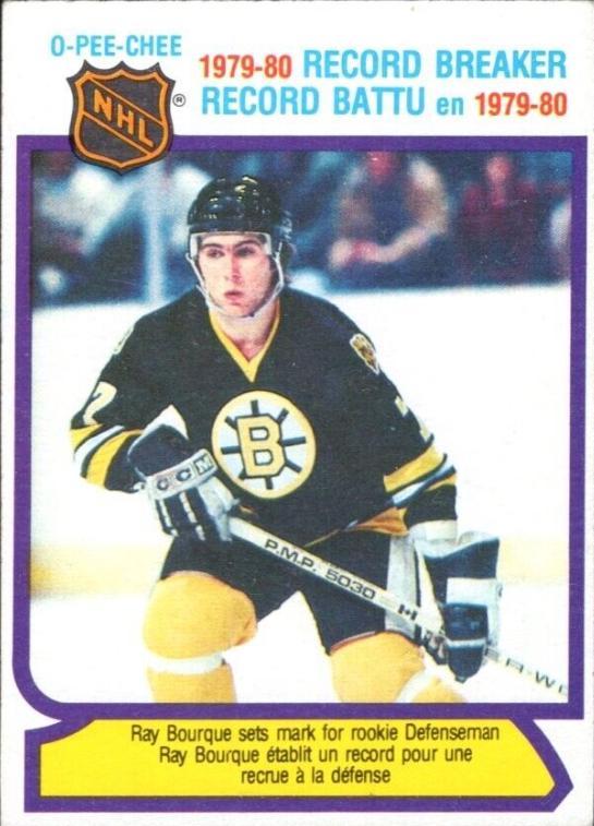 1980 O-Pee-Chee Ray Bourque [Record Breaker] #2 card