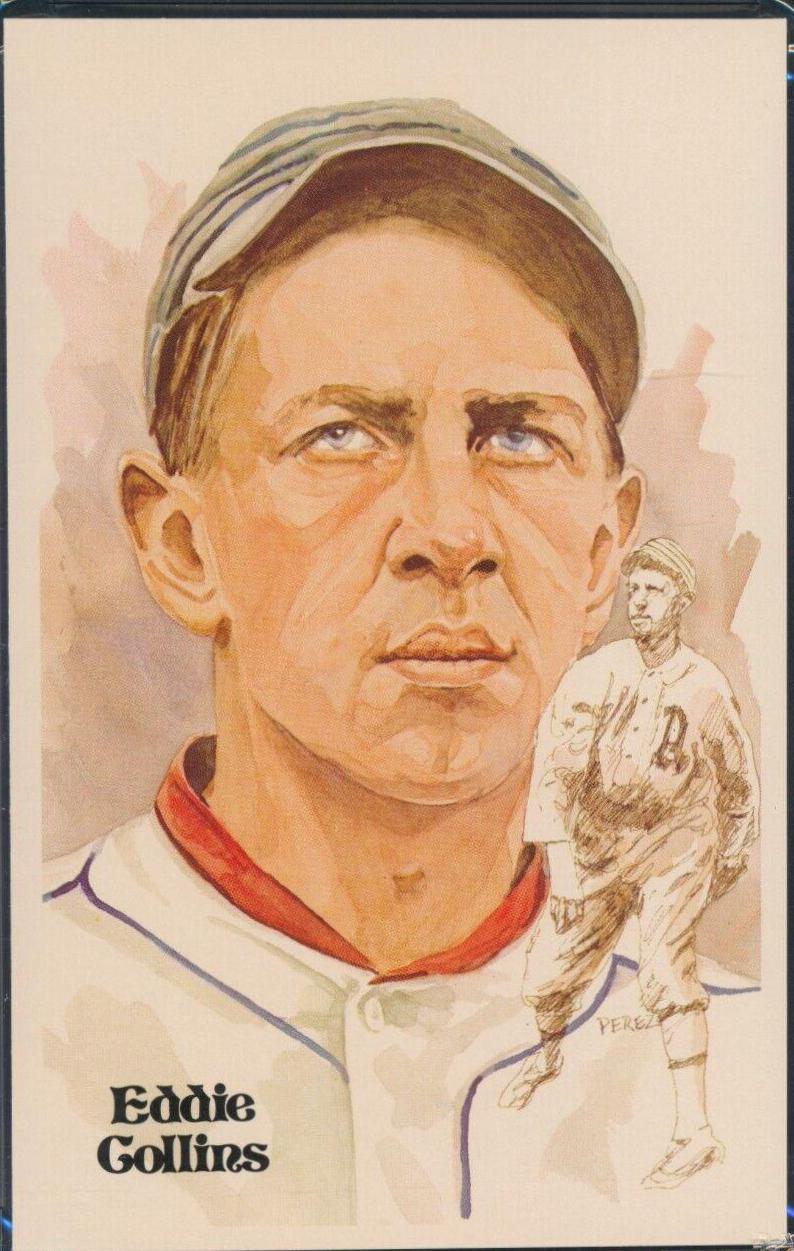 1980 Perez Steele HOF Postcard Eddie Collins #18 card