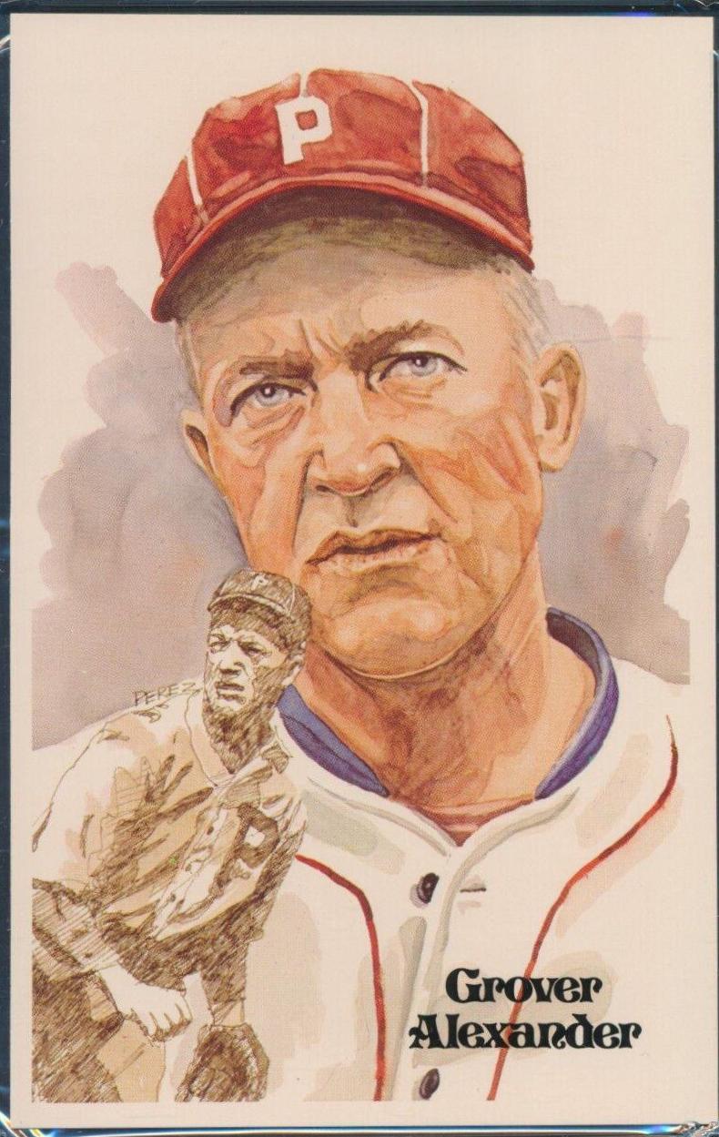 1980 Perez Steele HOF Postcard Grover Alexander #14 card