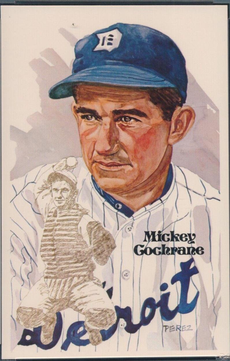 1980 Perez Steele HOF Postcard Mickey Cochrane #50 card